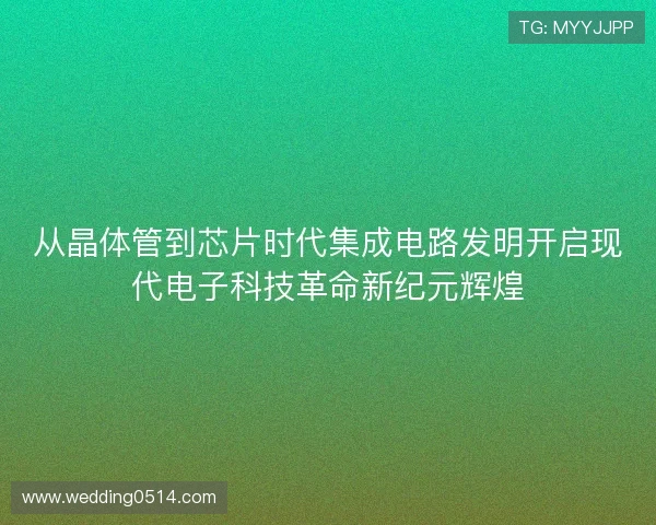 从晶体管到芯片时代集成电路发明开启现代电子科技革命新纪元辉煌